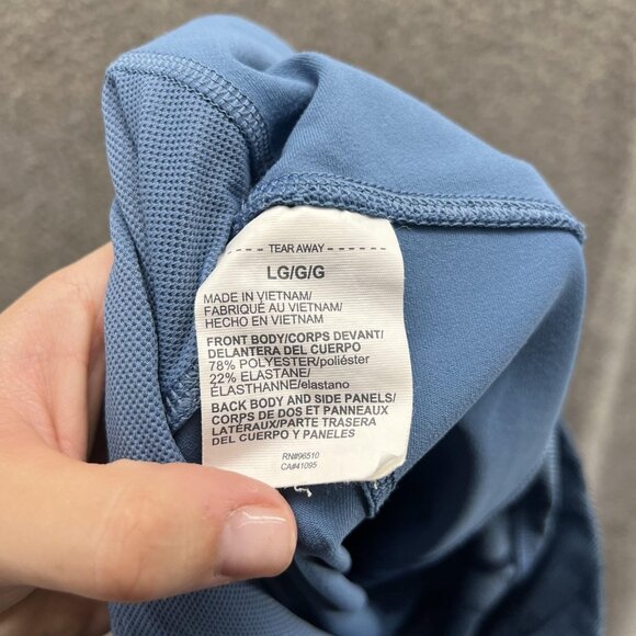 Under Armour Leggings Womens Large Blue Geometric Print Capri Gym Workout - Picture 5 of 10